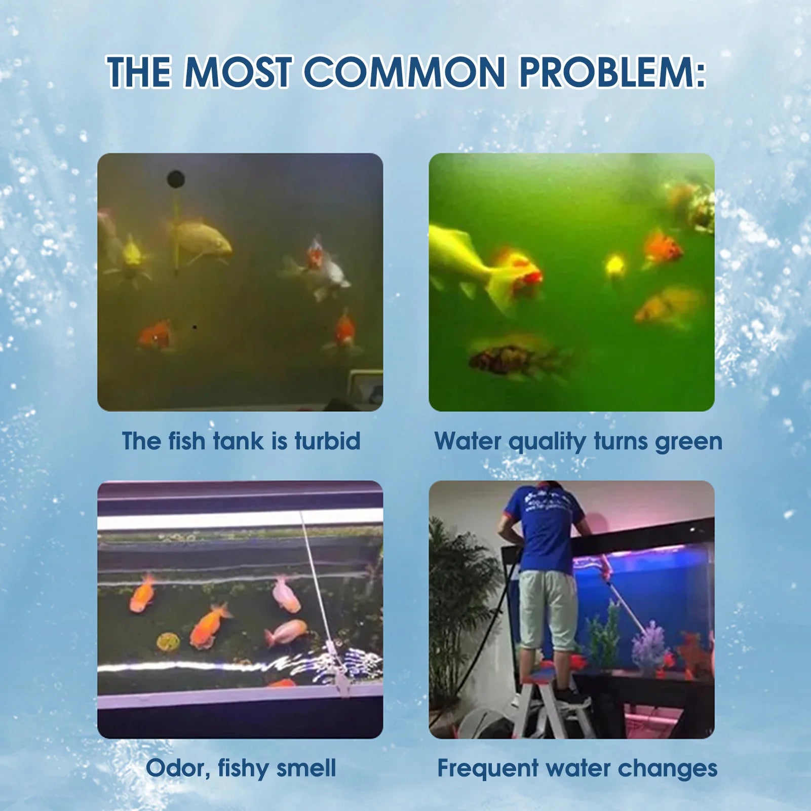 Aquarium Water Purification Tablet Freshwater Aquarium Ammonia Detoxifier Algae Remover Suitable For Fish Tanks And Aquariums