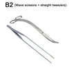 Aquarium Scissor Tools Set Wave Scissors Tweezers Plants Grass Stainless Cleaning Tools Fish Tank Shovels Aquarium Accessories