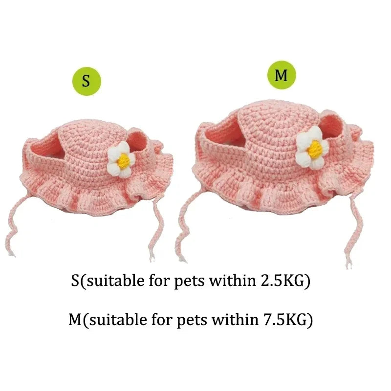Cat Hats for Pets Handmade Cat Hat Elastic Woven Cap Pet Party Role Playing Headwear Party Photography Props Decoration Cat Acce - Play Paws Toys