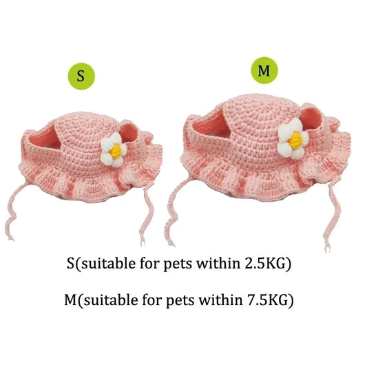 Cat Hats for Pets Handmade Cat Hat Elastic Woven Cap Pet Party Role Playing Headwear Party Photography Props Decoration Cat Acce - Play Paws Toys