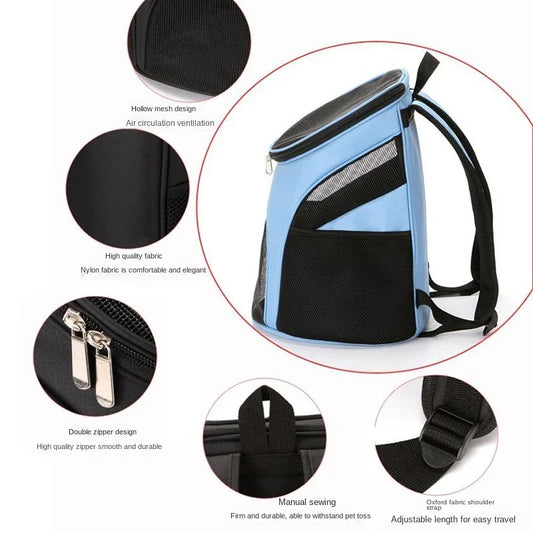 Cat Carrying Bag Foldable Double Shoulder Portable Pet Products Travel Outdoor Breathable Backpack Factory Direct Selling - Play Paws Toys