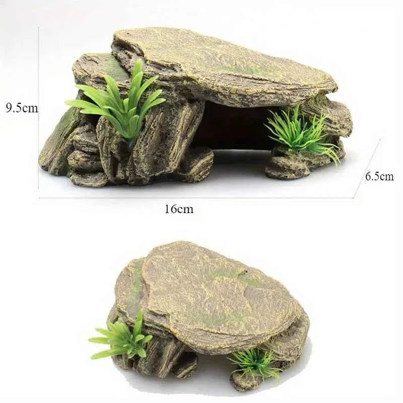 1PC Aquarium Turtle Tank Decoration Terrace Artificial Shelter Decor Ornament Reptile Resting for Fish Terrapins Frogs Turtles