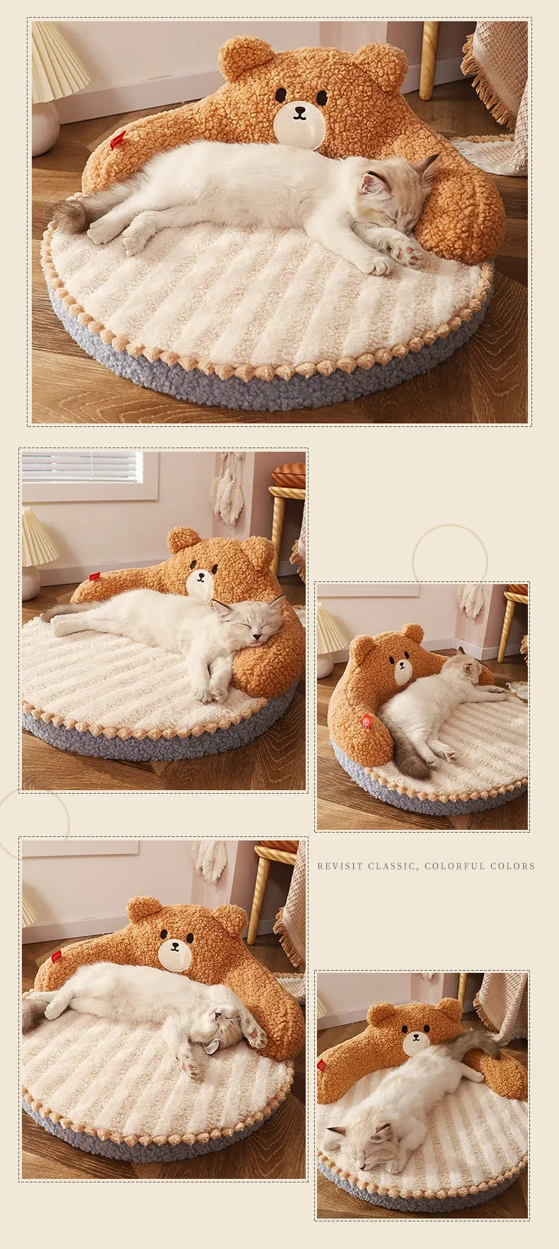 HOOPET Cat Bed Pet Pad Cushion for Small Medium Dogs Sleeping Beds Cats Durable Mat Removable Mat Pet Supplies - Play Paws Toys