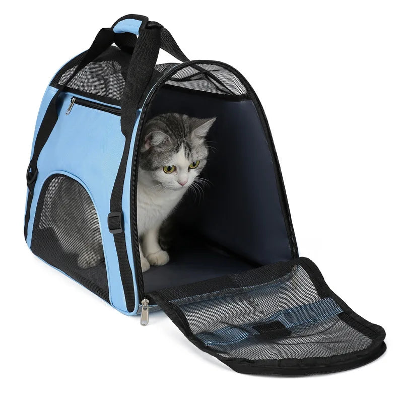 Cat Bags Portable Dog Carrier Bag Mesh Breathable Pet Puppy Travel Bags for Small Dogs Foldable Cats Handbag Bag Transport Bag - Play Paws Toys