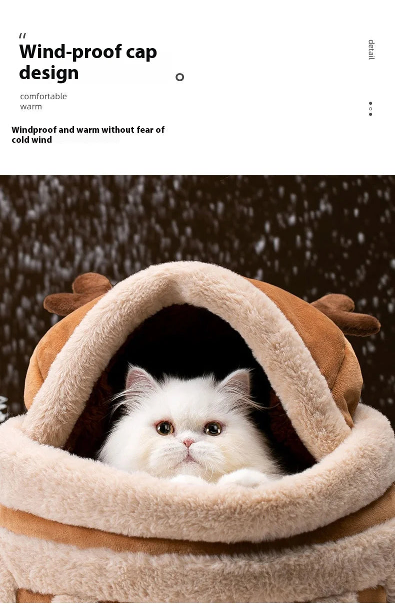 Portable Pet Cat Fall And Winter Speculation Handbag Warm Backpacks Dog Bag Autumn And Winter Warm And Windproof  Crossbody Bag - Play Paws Toys