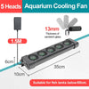 Aquarium Fish Tank Cooling Fan 220V 135°Rotation Automatic Temperature Control Heat Dissipation Cooling Fan 2/3/4/5/6 Head