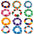50pcs Elastic Plush Pom Ball Pet Collar Rainbow Flower Hair Decoration Dog Bowtie Necklace Pet Cat Bow Dog Grooming Accessories