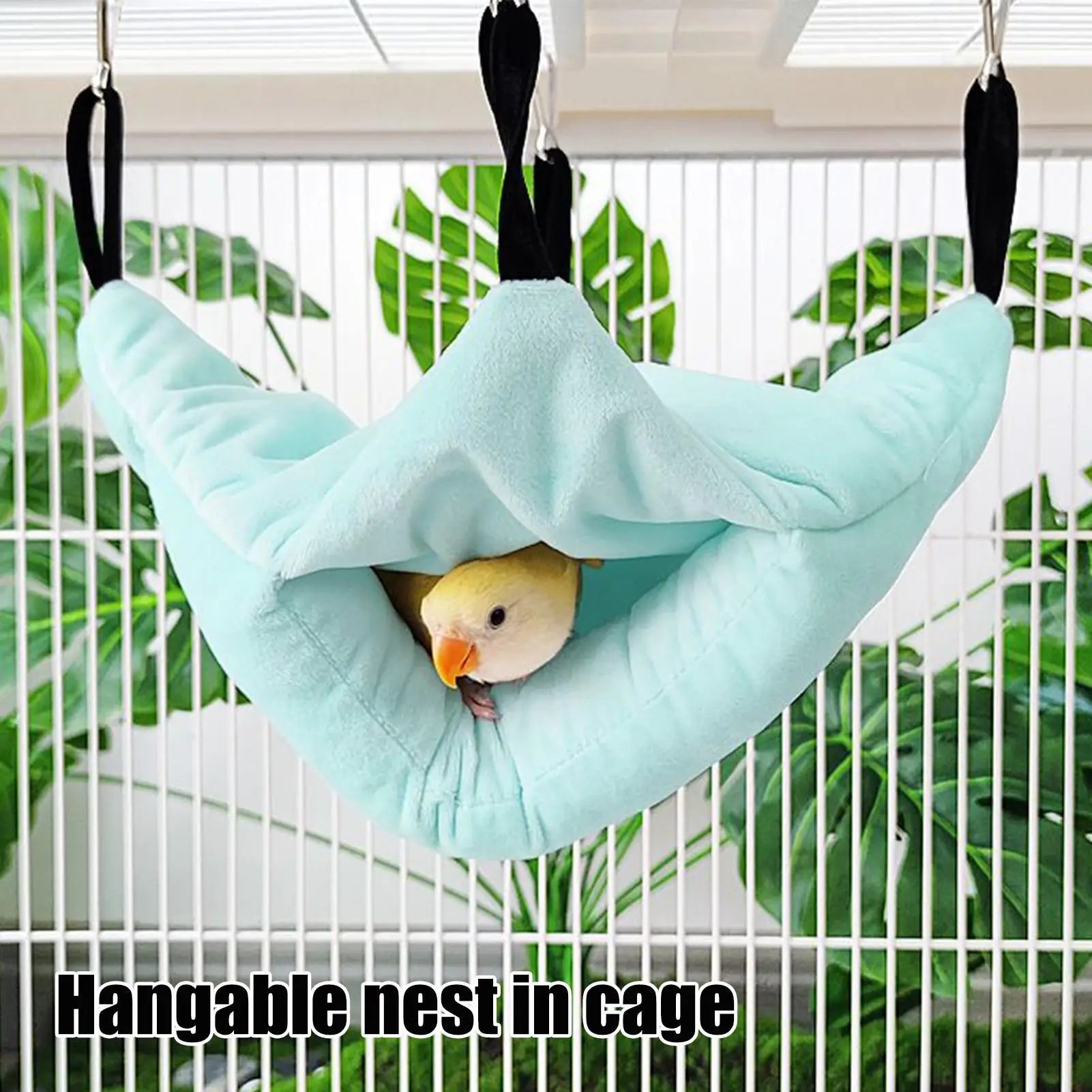 Parrot Warm Bed Double-Layered Winter Warm Bird Bed Parakeet Cage Accessories For Outdoor Indoor Playing Feeding Sleeping