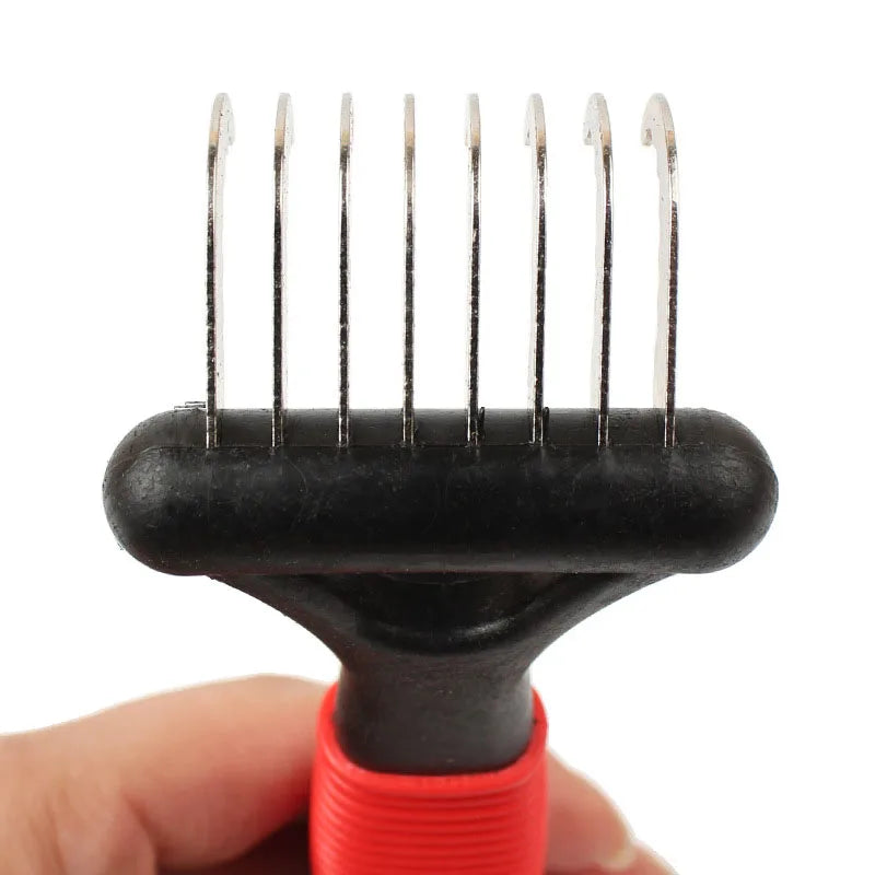 Pet Open Knot Comb Dematting Razor Rake Brush Dog Comb Grooming Tools Removes Knots Matted Fur & Tangles Gently For Dogs & Cats