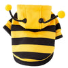 Soft Pet Bee Costume Hooded Breathable Winter Warm Bee Cosplay Costume Stripes Design Cat Holiday Cosplay Clothes Pet Supplies