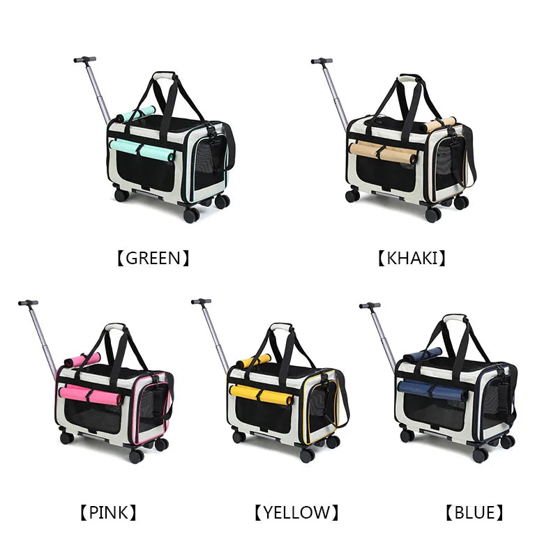 Pet Trolley Cat Bag Extra Large Portable Case Detachable Dog Trolley Case Large Foldable Pet Bag Cat Travel Carrier Bag - Play Paws Toys
