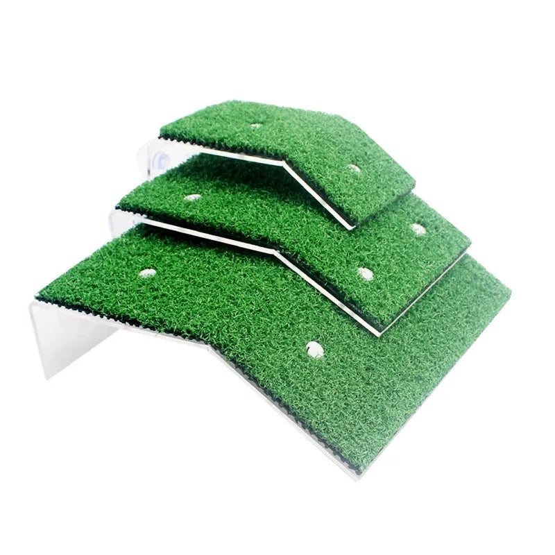 Turtle Basking Platform Turtle Habitat Simulation Lawn Ramp Turtle Dock Floating Island for Reptile Terrarium Aquarium Accessory