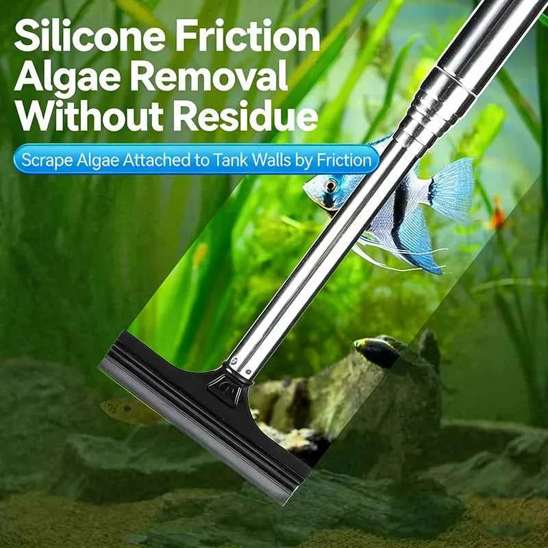 Telescopic Glass Cleaning Tool Anti Fog Water Scraper for Car Rear View Mirror Aquarium Fish Tank Algae Removal Cleaning Tool