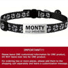Custom Reflective Cat Collar - Personalized Name Tag & Bell Breakaway Adjustable Anti-Lost Design with Paw Print Collar for Cats