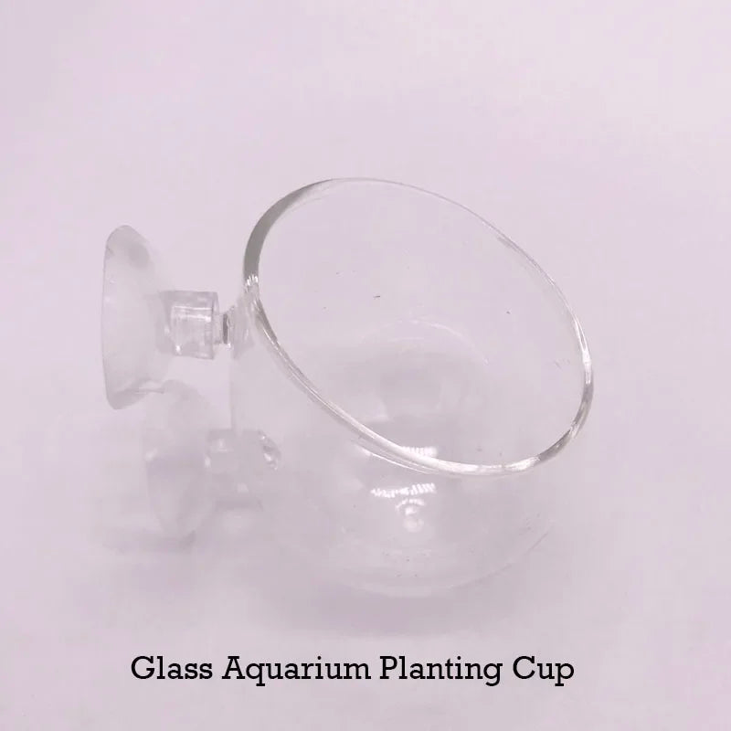 Glass Aquarium decoration Hanging fish tank Mini Crystal Pot Polka Water potted planting cylinder cup aquarium accessories