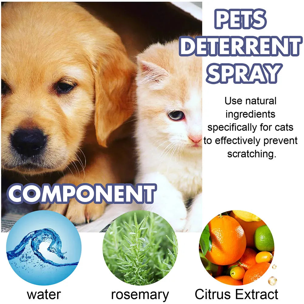 Cat Deterrent Spray Natural Scratching Cats Anti Scratch Spray No Stimulation Orange Fragrance Sofa Furniture Protectors