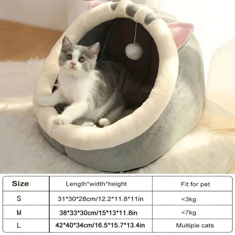 Cute And Soft Cat House Super Cat Bed Warm Deep Sleep Comfort  Cat Bed Pets Tent Cozy Cave Nest Small Dog Mat Bag