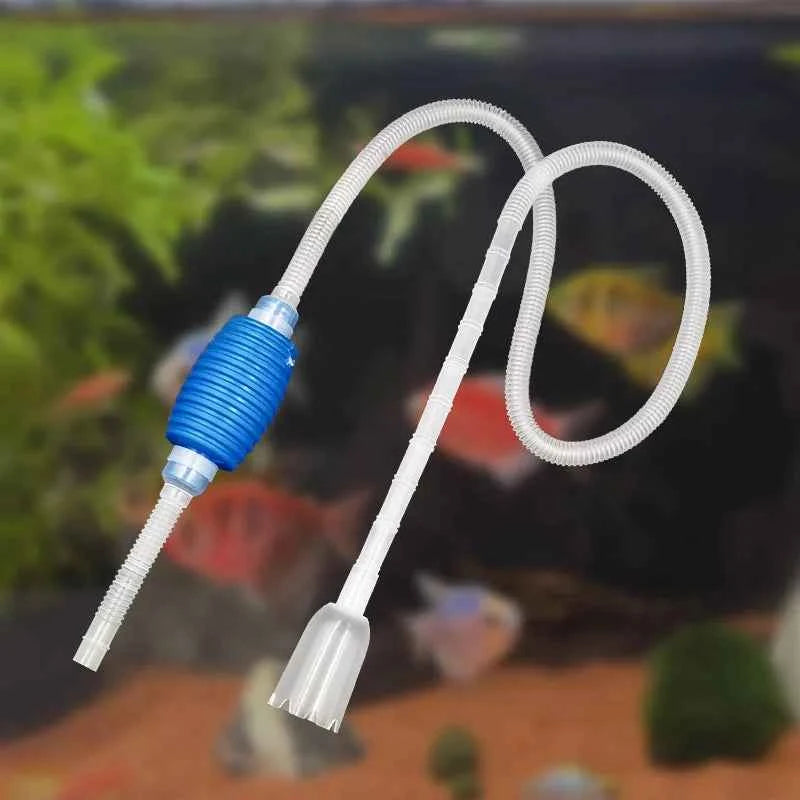 Aquarium Gravel Cleaner Siphon – Manual Fish Tank Water Changer with Bulb, Multi-Function Sand Vacuum Cleaner for Fish Poop