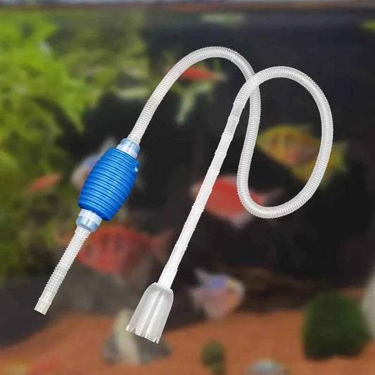 Aquarium Gravel Cleaner Siphon – Manual Fish Tank Water Changer with Bulb, Multi-Function Sand Vacuum Cleaner for Fish Poop