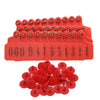 100 Sets Livestock Cow Cattle TPU Ear Tag Signs With Word Ear Tags Typing Copper Head Earrings Farm Animal Identification Card