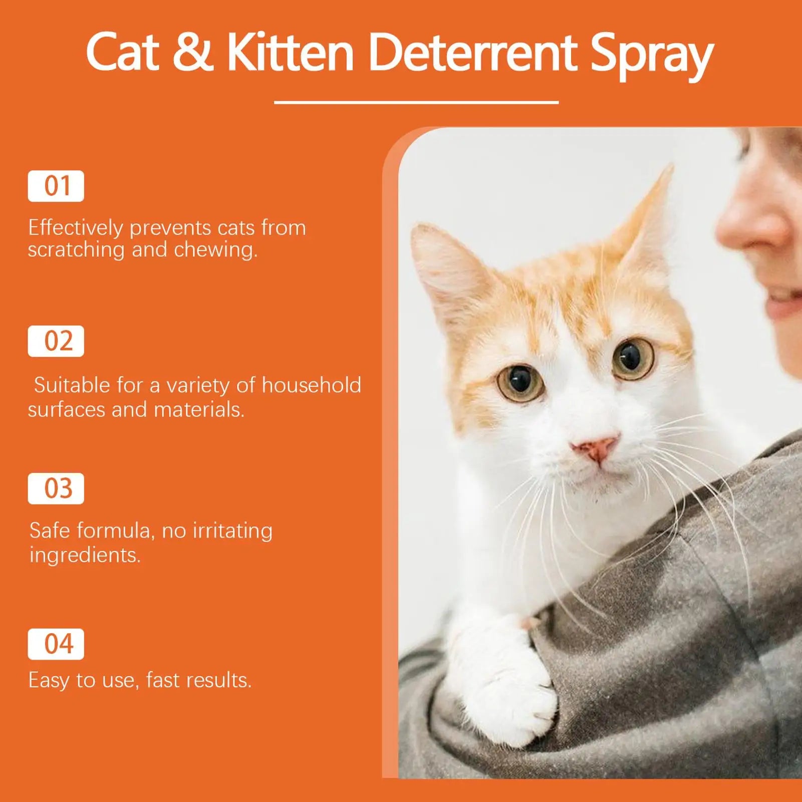 100ml Cat Anti scratch Spray Orange Fragrance Sofa Curtain Protectors Restricted Area Stop Cats Dogs Scratching Pet Training Aid