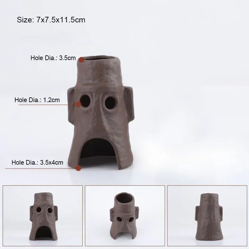 Quality Ceramic Aquarium Decor Fish Shrimps Shelter House Pottery Scorpion House Canister Simulation Stone Fish Tank Decoration