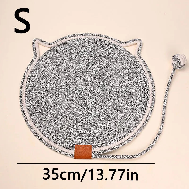 Round Cat Scratch Pad Cotton Rope Pet Sleeping Cat Scratch Board Sofa Furniture Paw Protector