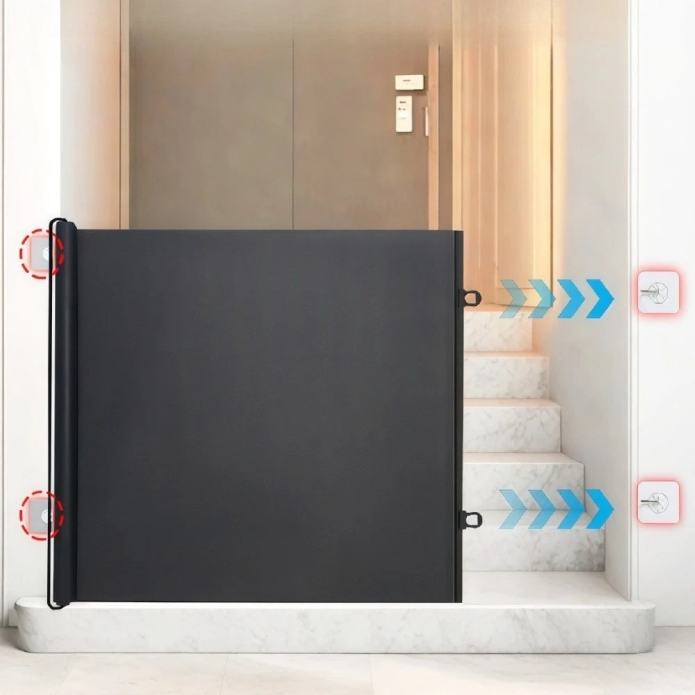 Automatic Retractable Pet Fence Door Isolated Cat Safety Door No-drill Mesh for Cats Sturdy and Durable Cat Accessories