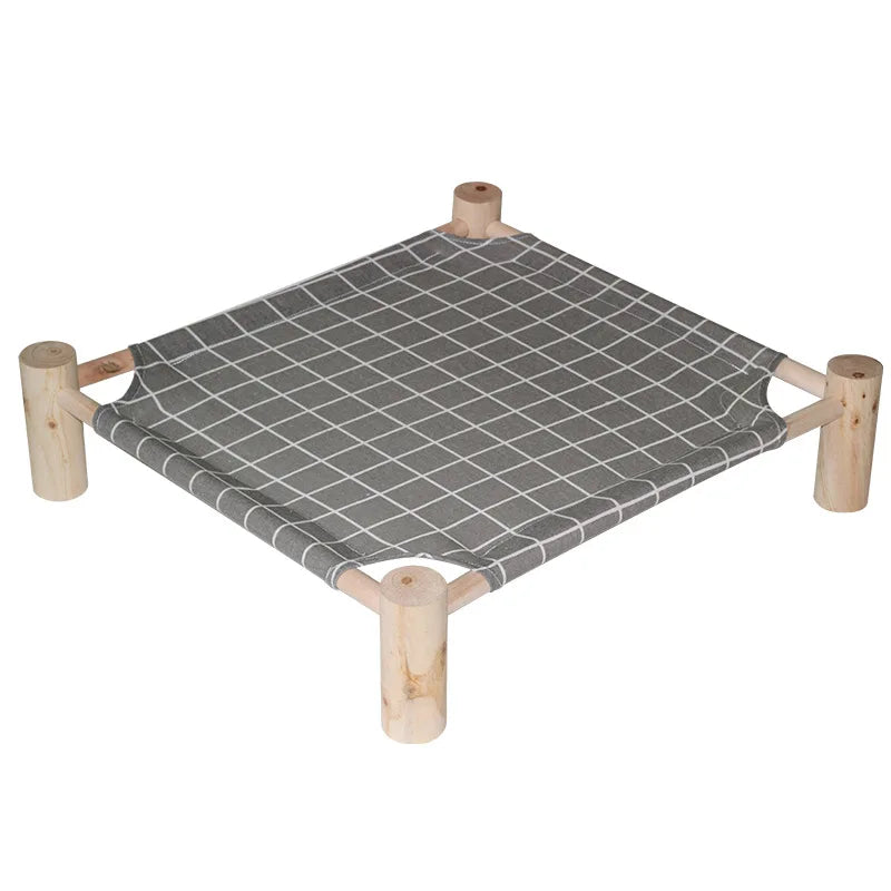 Cat Bed House Outdoor Universal Pet Bed Removable Breathable Pet Hammocks Bed for Cat Small Dog Durable Wood Frame Canvas Beds - Play Paws Toys