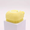 Pet Bath & Massage Brush 2-in-1 Silicone Dog Cat Grooming Tool with Shampoo Dispenser for Bathing Washing Sensitive Skin Puppies and Kittens
