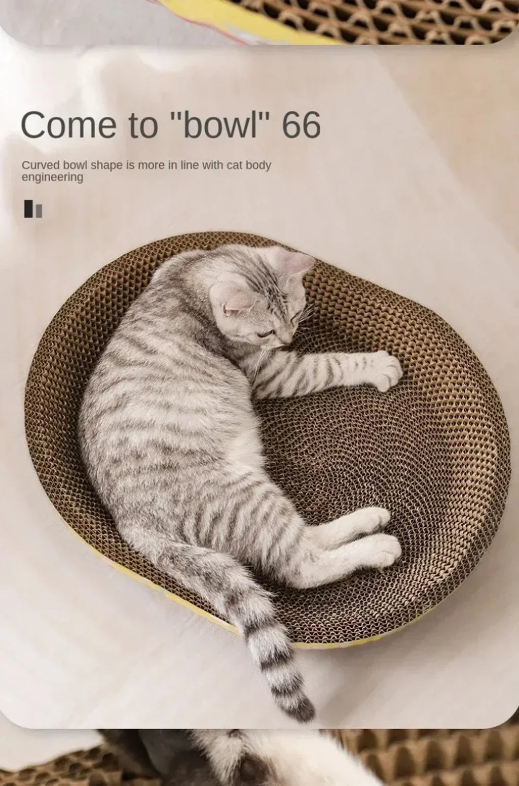 Cat Scratching Board Protect Furniture Grinding Claw Toys Oval Corrugated Paper Wear-resistant Cat Nest Cat Accessories - Play Paws Toys