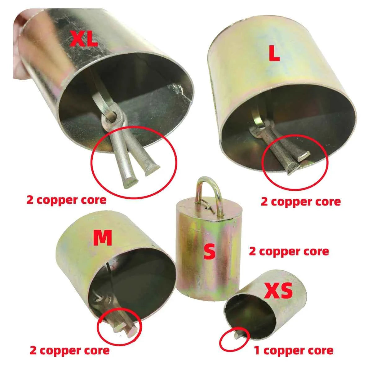 1Pc Livestock Cow Horse Sheep Grazing Copper Bell Loud Crisp Spread Farther Loud Bell Anti-Lost Anti-Theft Bell Farm Supplies
