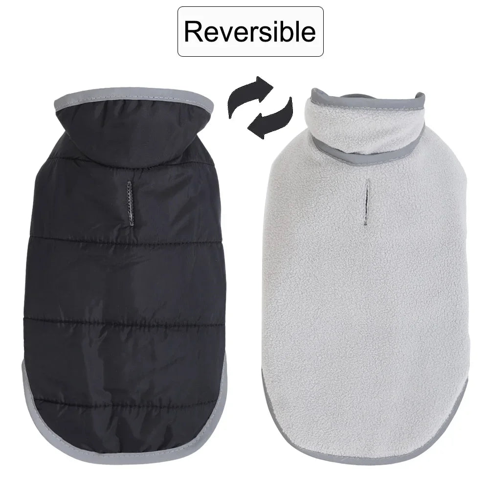 Reversible Pet Cat Clothes For Small Medium Dogs Cats Winter Warm Dog Jacket Reflective Kitten Costume Sphynx Bulldog Clothing - Play Paws Toys
