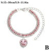 Luxury Rhinestone Dog Cat Collar Crystal Bling Pet Necklace Adjustable Heart Pendant Jewelry for Puppy Kitten Accessories