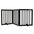 SucceBuy Free Standing Dog Gate Freestanding Pet Gate 3 Panels Foldable Dog Gate for Narrow Passageways Expandable Dog Barrier
