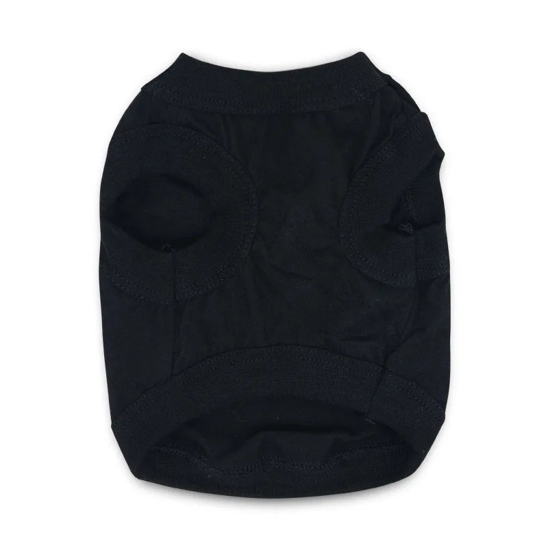 Soft Cotton Blank Dog Shirt, Breathable Spring Summer Pet Apparel, Lightweight Plain Dog T Shirt for Small to Large Dogs