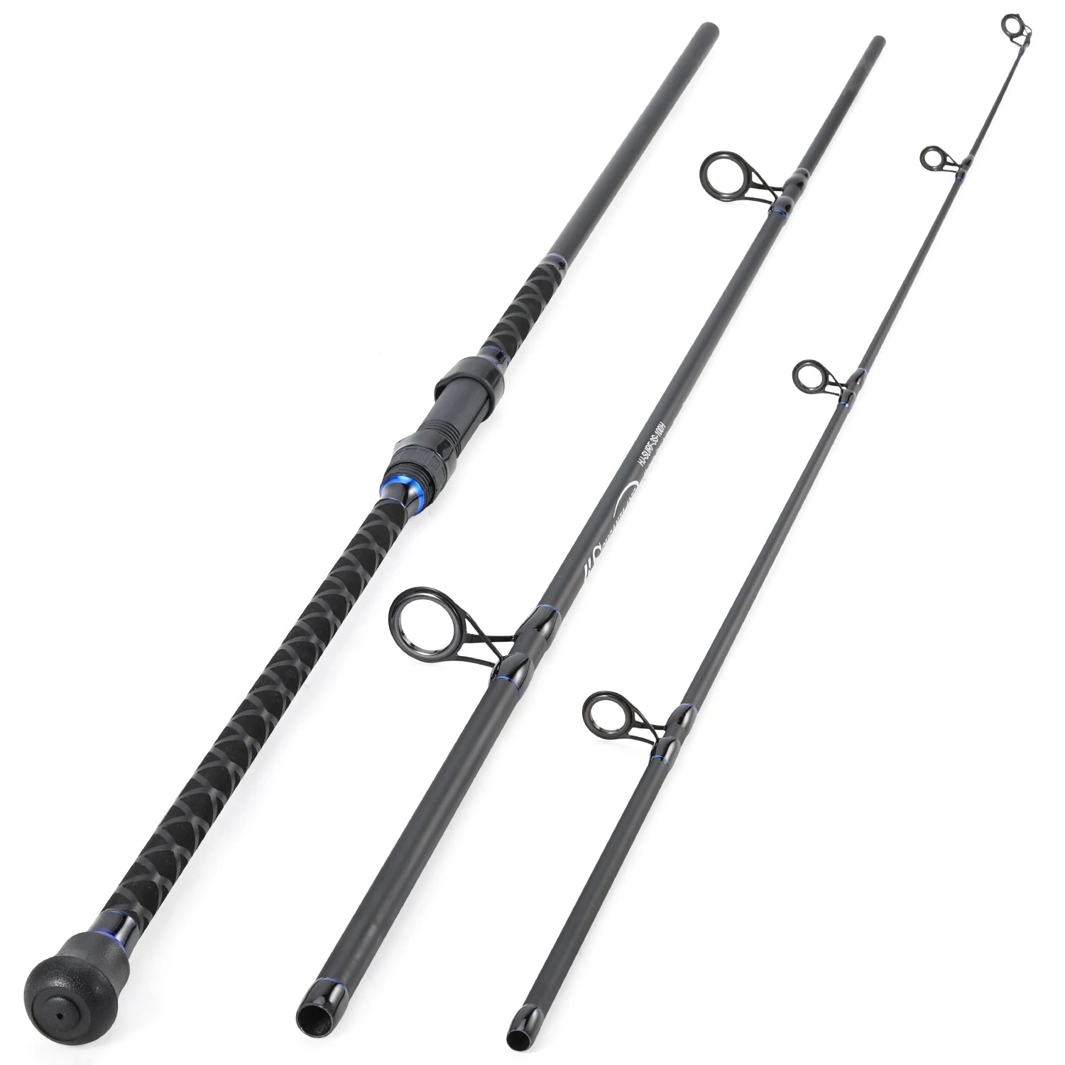 Sougayilang Surf Fishing Rod 3 Piece High Carbon Heavy Power Moderate-Fast Action 12-40LB Line Wt. Portable Travel Fishing Rod