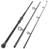 Sougayilang Surf Fishing Rod 3 Piece High Carbon Heavy Power Moderate-Fast Action 12-40LB Line Wt. Portable Travel Fishing Rod