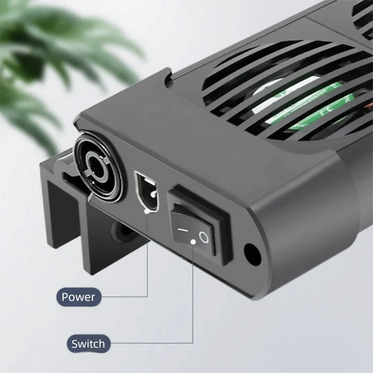 2/3/4/5/6 Head Aquarium Cooling Fans 135° Rotation Silent Fish Tank Cooler US Plug Temperature Control System Chiller Control