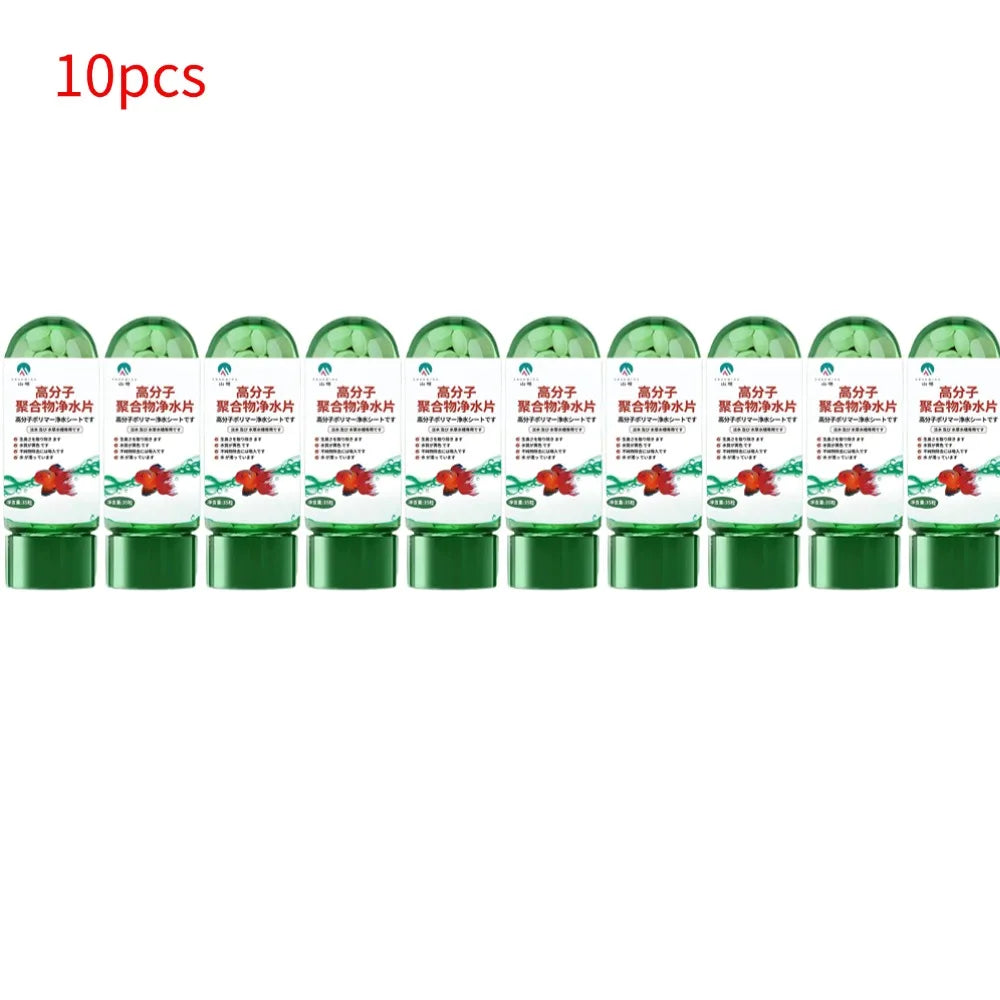Water Purification Tablets Fish Bowl Water Cleaning Odor Remover Effective Algae Repellent Agent Safe Environment for Your Fish