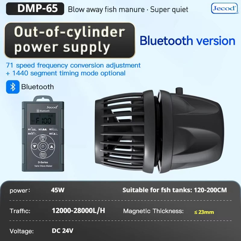 Jebao Jecod New Smart Bluetooth App Control Cordless Freshwater Saltwater Fish Tank DMP-10/20/30/40 Aquarium Wavemaker Pump