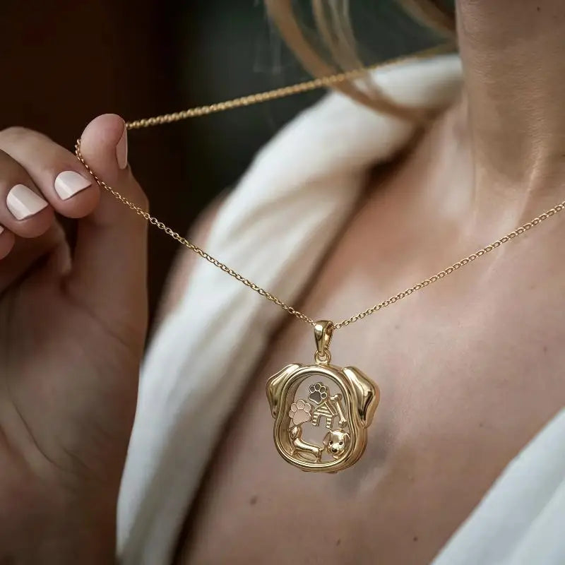 Open Pendant Necklace For Women Girls Simple Pet Dog DIY Accessory Necklace 2026 New Trendy Cute Choker Necklace Jewelry Gift