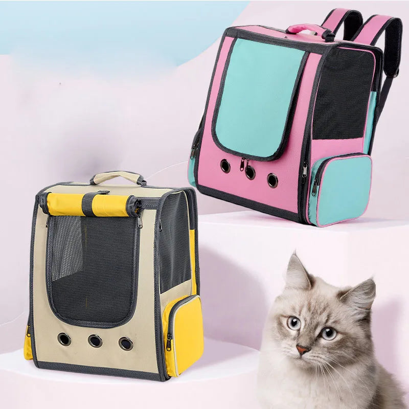 Breathable Pet Carrier Backpack for Cat and Dog, Astronaut Space Capsule, Window Transport Carrying Bag, High Quality - Play Paws Toys