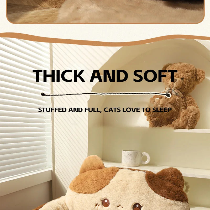 HOOPET Cats Sofa Dogs Bed Round Cat Pad Mattress Winter Warm Deep Sleep Cushion Soft Cat House Dog Nest Pet Accessories - Play Paws Toys