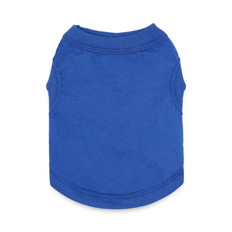 Soft Cotton Blank Dog Shirt, Breathable Spring Summer Pet Apparel, Lightweight Plain Dog T Shirt for Small to Large Dogs