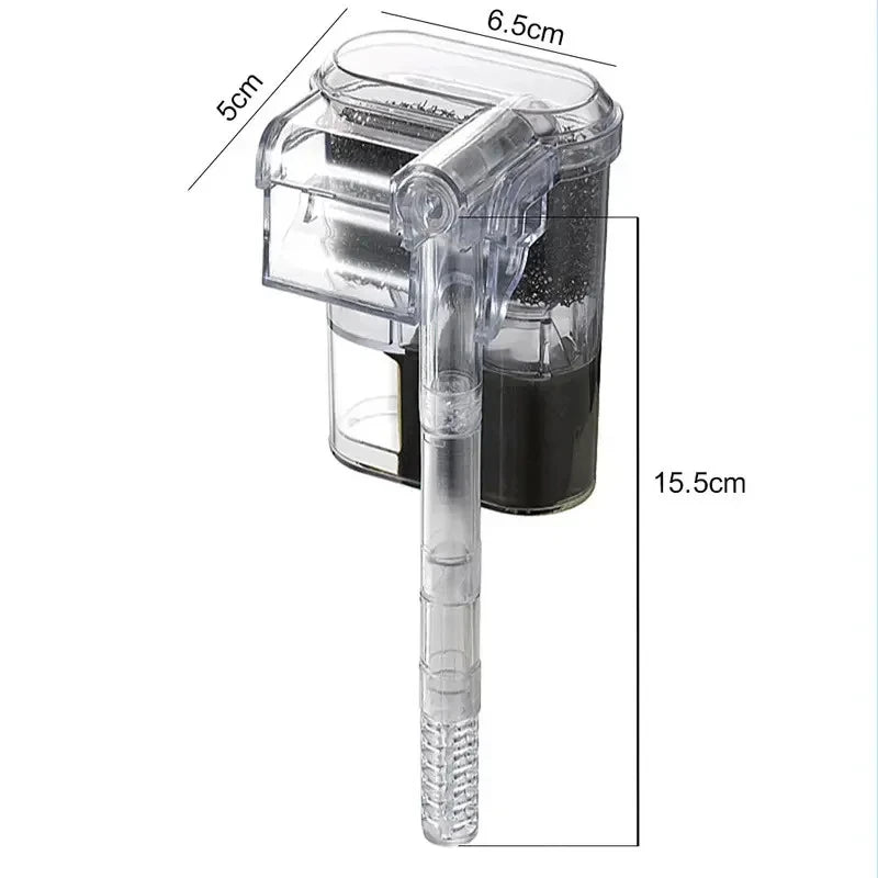 Wall-hanging Filter For Fish Tanks USB plug Mini Aquarium Filter Pump 250H/L Suitable For Fish Tanks Below 30cm,2.5W DC 5V