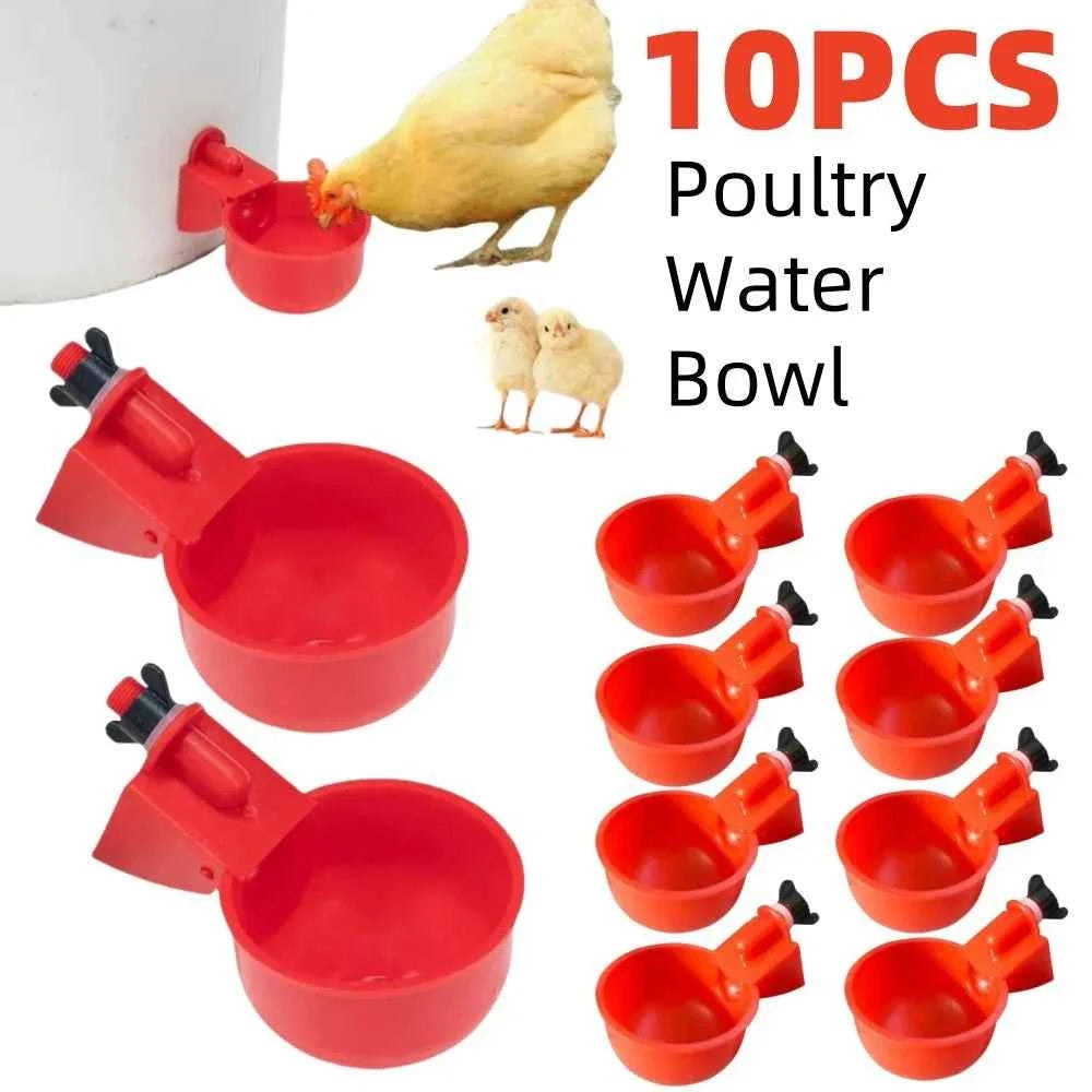 Chicken Drinking Cup Automatic Poultry Drinking Bowl Chicken Waterer Cups Duck Machine Hanging Drinking Bowls Water Dispenser