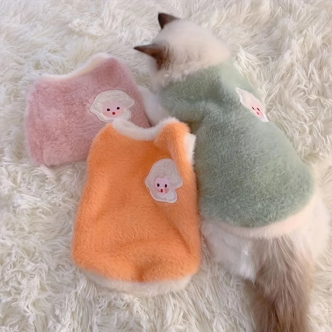 Cats Accessories Pets Warm Kittens Clothes for Winter Kitten Small Kitten Stuff Apparels Cooling Clothing Dog´s Sweater Vests - Play Paws Toys