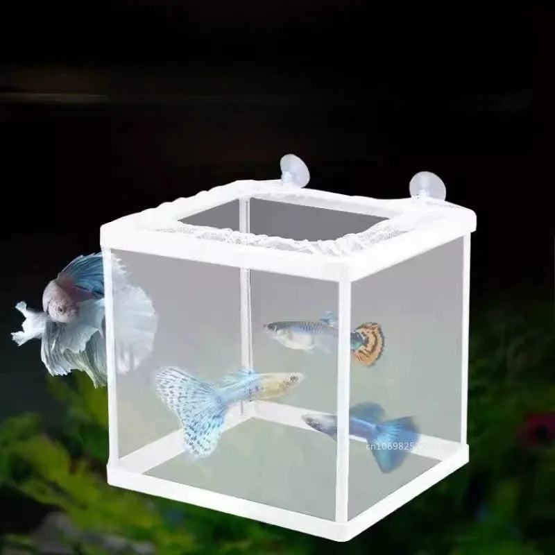 S/L Aquarium Fish Breeding Breeder Box Baby Fish Hatchery Isolation Net Fish Tank Incubator Box Hanging Aquarium אקווריום לדגים