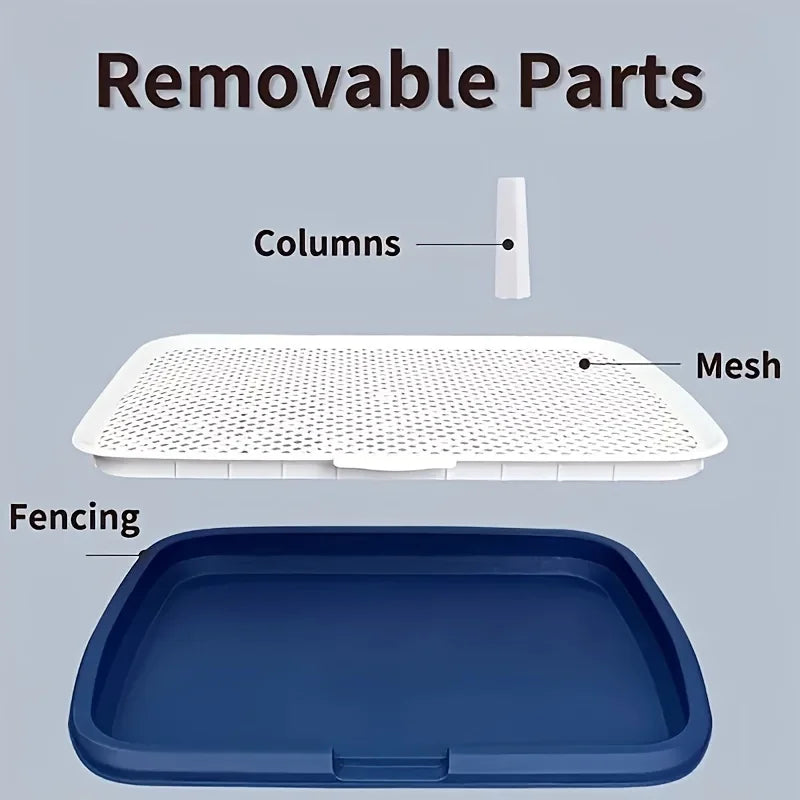 Dog Potty Training Toilet, Plastic Dog Pee Pad Holder With Removable Net, Reusable Dog Potty Trainer Dog Toilet Tray For Pets Up